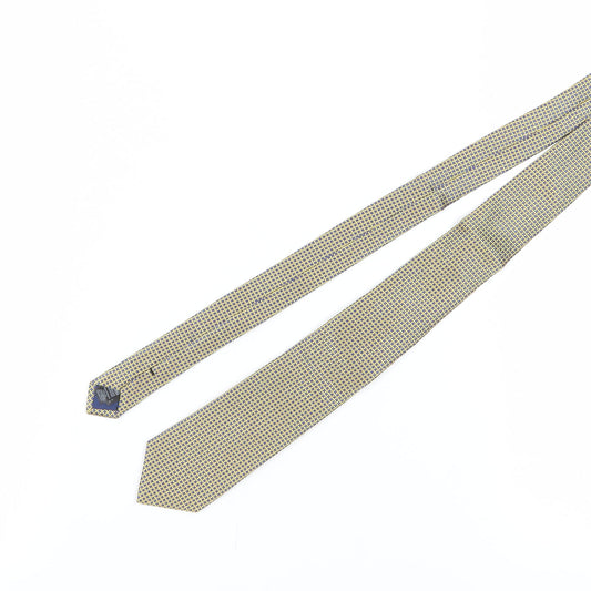 Marks and Spencer Men's Beige Silk Geometric Tie