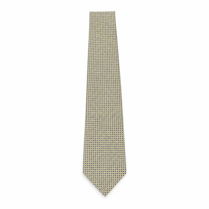 Mens Marks and Spencer Beige Geometric 100% Silk  Tie
