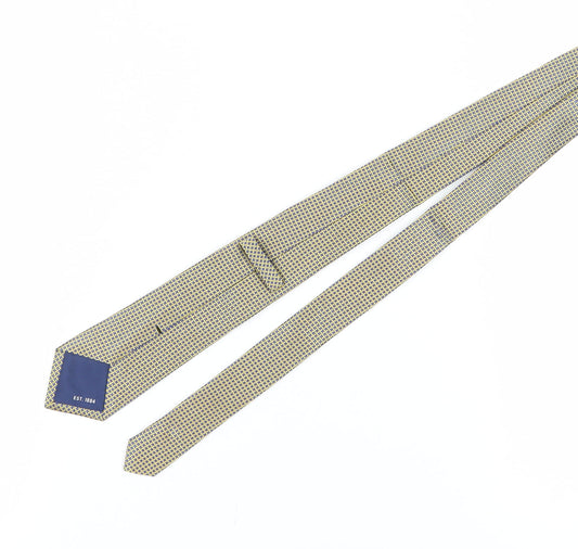 Marks and Spencer Men's Beige Silk Geometric Tie