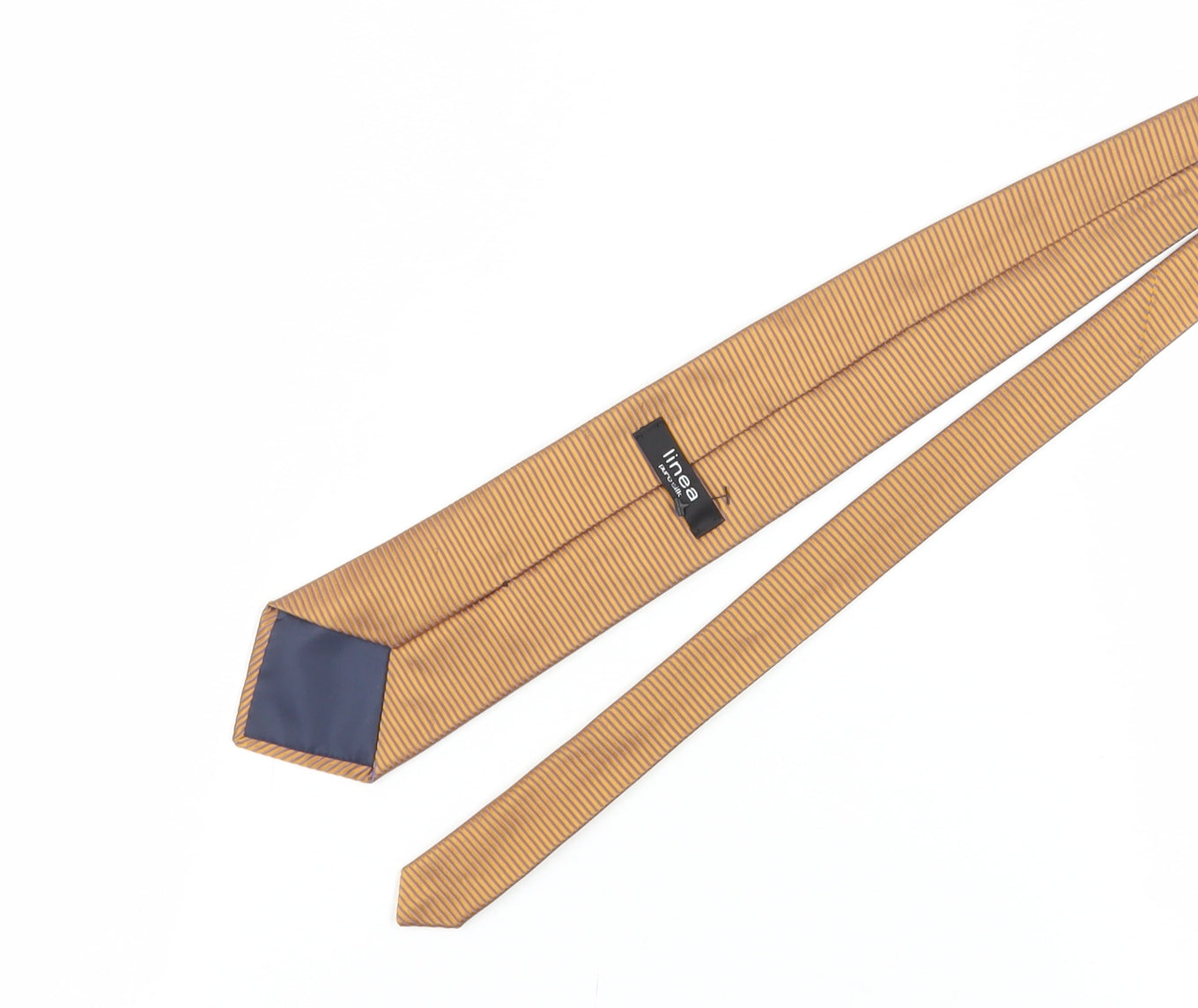 Linea Men's Bronze Striped Silk Tie