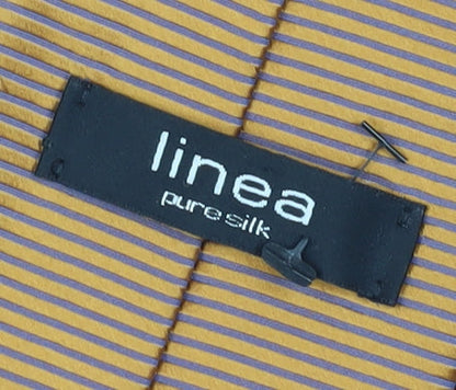 Linea Men's Bronze Striped Silk Tie