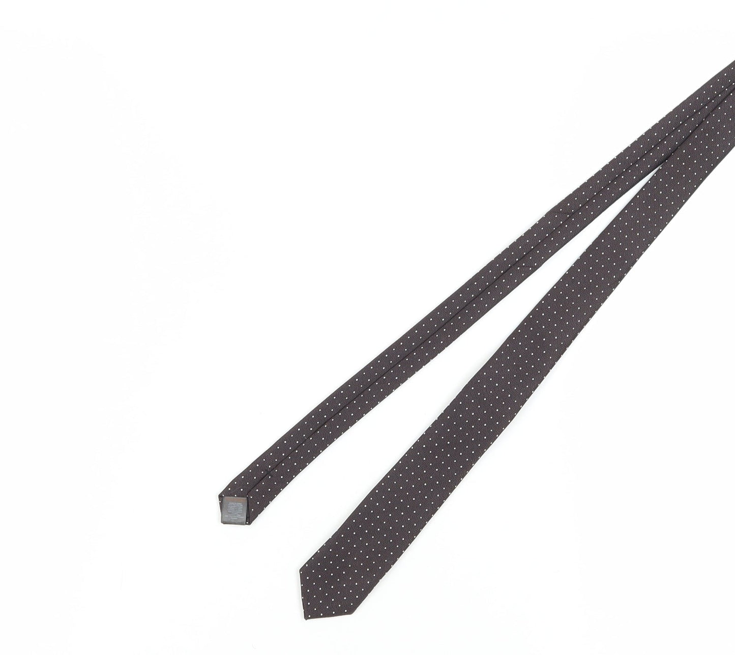 Next Men's Brown Polka Dot Slim Silk Tie