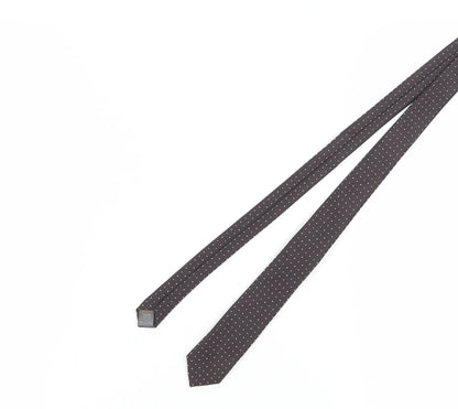 Next Men's Brown Polka Dot Slim Silk Tie