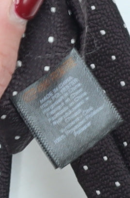 Next Men's Brown Polka Dot Slim Silk Tie