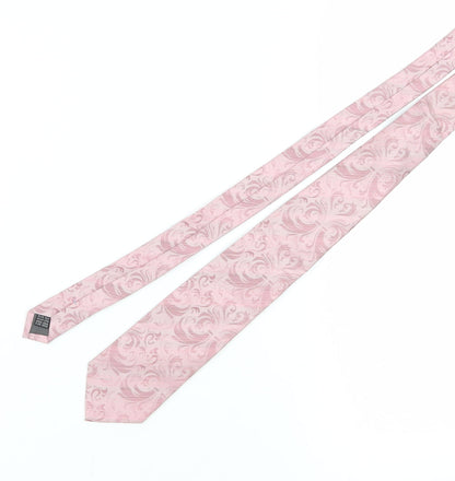 Mens Bäumler Pink Floral 100% Silk  Tie