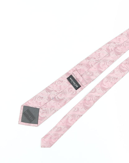 Mens Bäumler Pink Floral 100% Silk  Tie