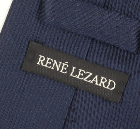 René Lezard Men's Blue Silk Tie, Classic Accessory
