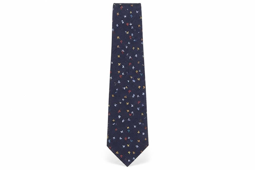 Mens Marks and Spencer Multicoloured Floral 100% Silk  Tie