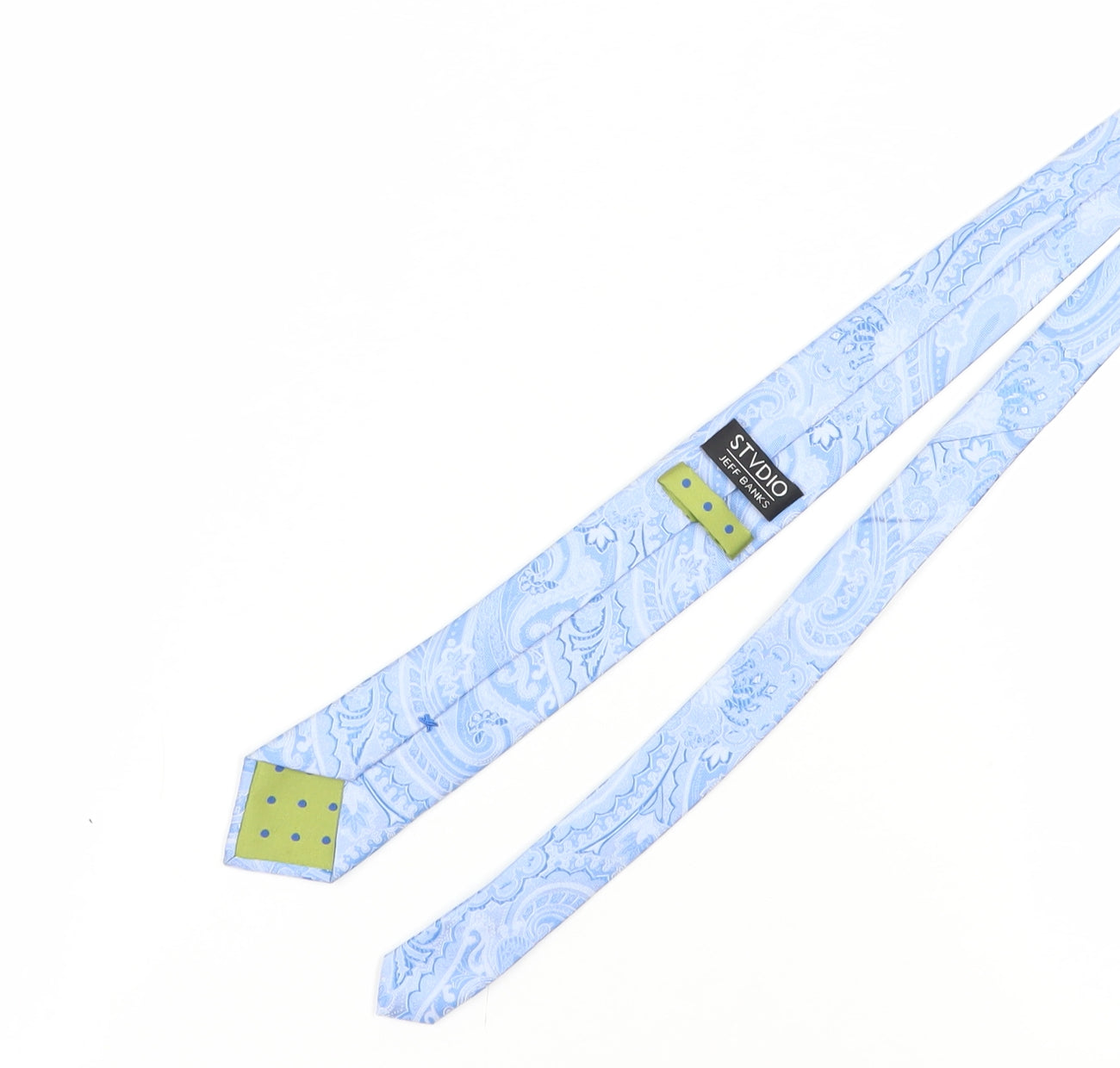 STVDIO Jeff Banks Men's Blue Paisley Silk Tie