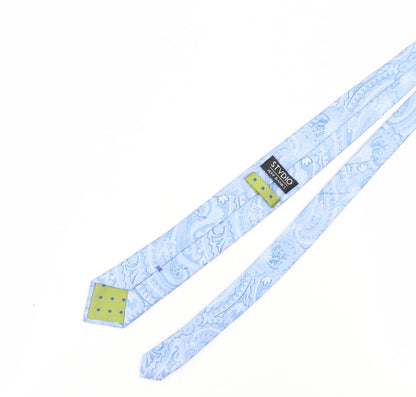 STVDIO Jeff Banks Men's Blue Paisley Silk Tie