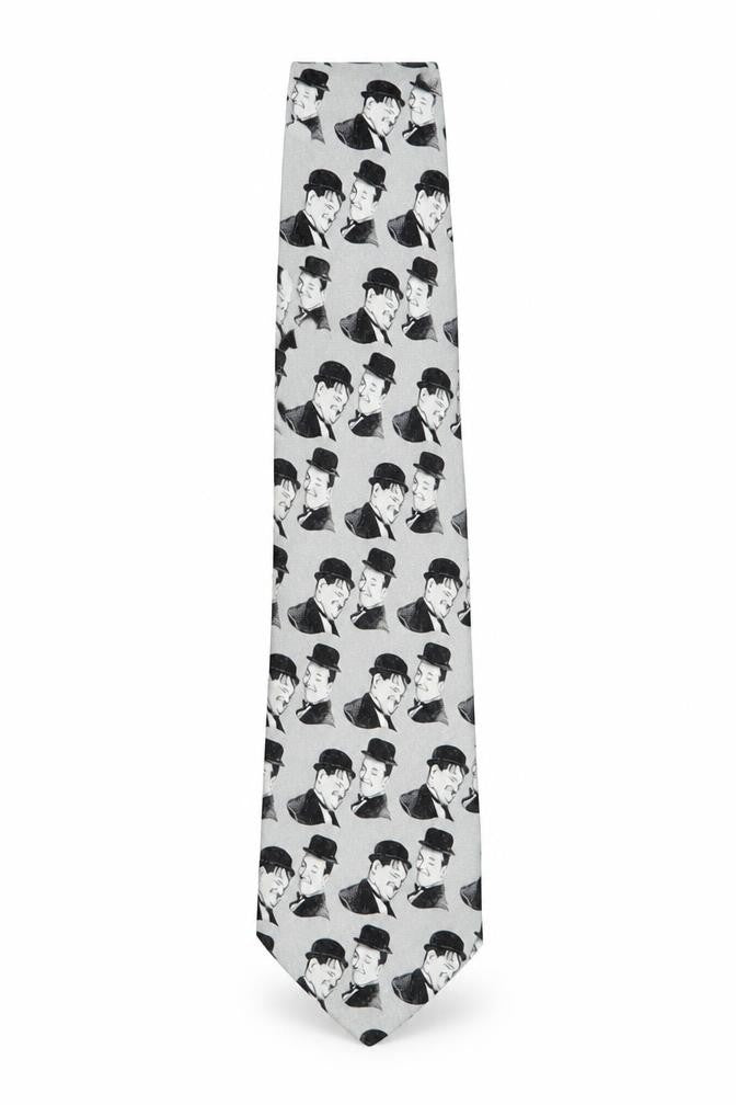 Mens The Tie Studio Grey Geometric 100% Silk  Tie