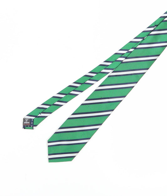 Next Green Striped Silk Men's Tie