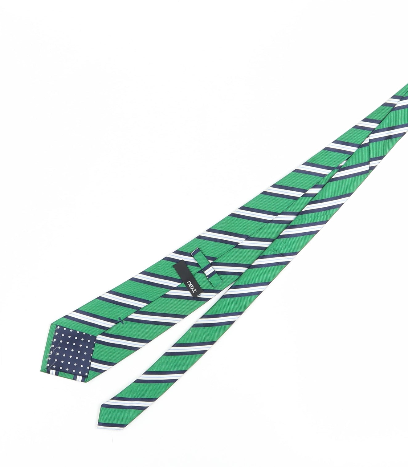 Next Green Striped Silk Men's Tie