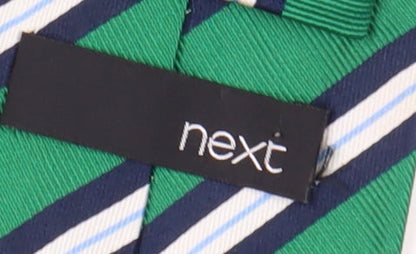 Next Green Striped Silk Men's Tie