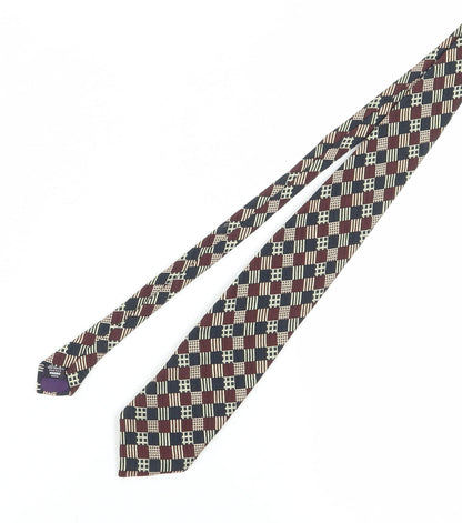 NEXT Men's Multicoloured Silk Geometric Designer Tie