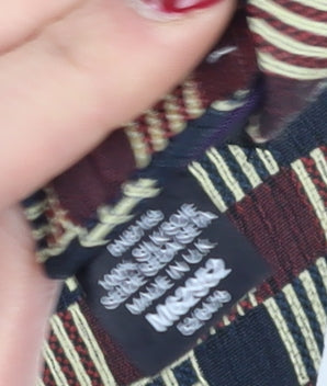 NEXT Men's Multicoloured Silk Geometric Designer Tie