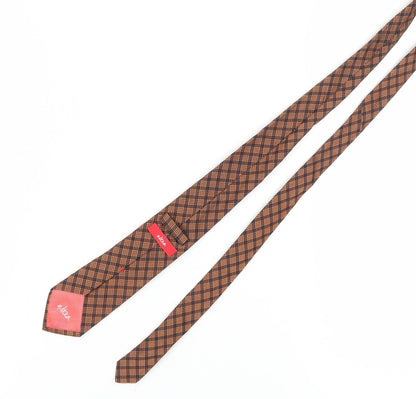 Altea Brown Check Wool Tie Men’s Excellent Condition