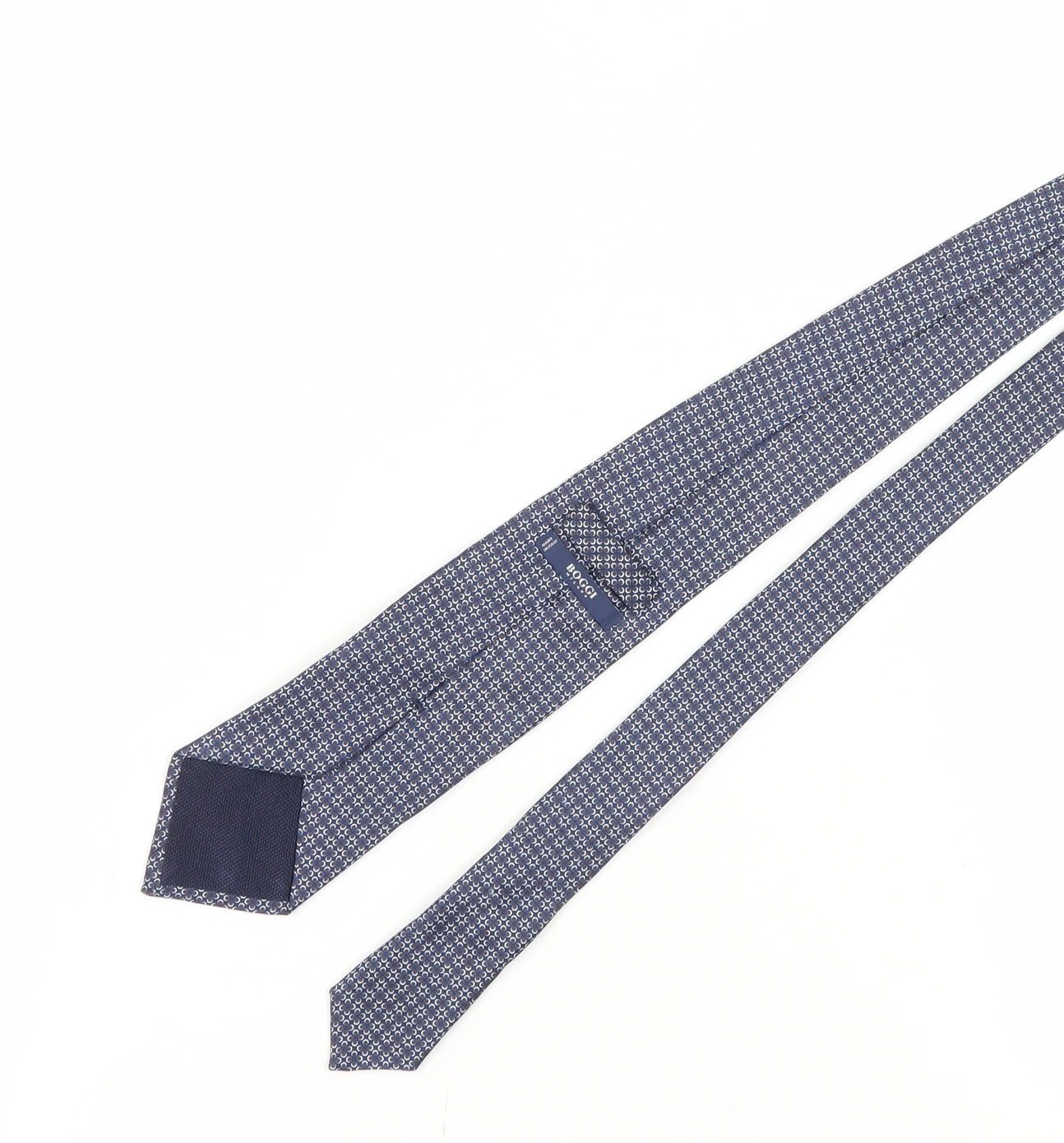 Boggi Milano Silk Geometric Blue Men's Tie One Size