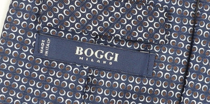 Boggi Milano Silk Geometric Blue Men's Tie One Size