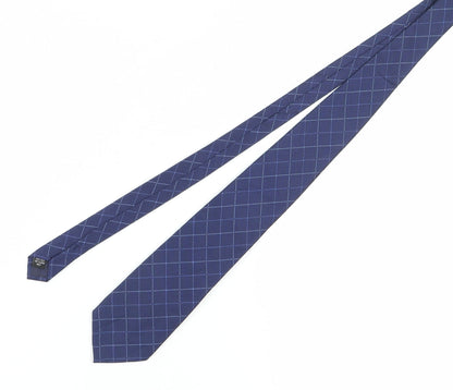 Moss Men's Blue Plaid Silk Tie