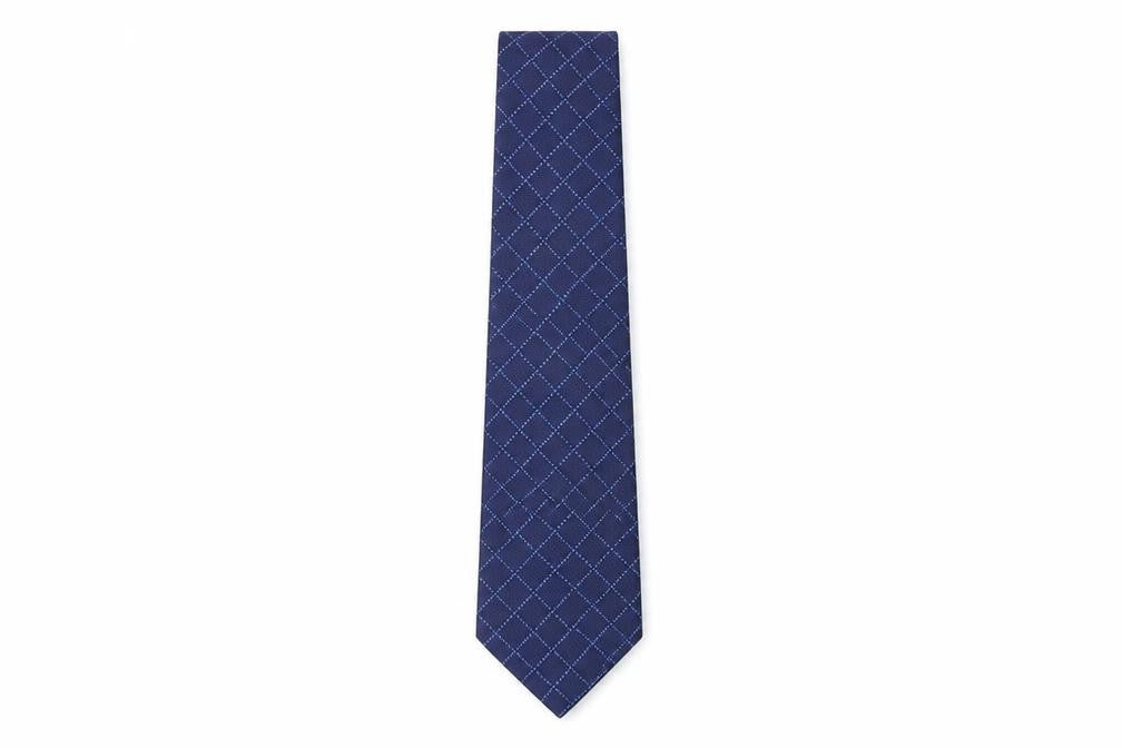 Mens Moss Blue Plaids & Checks 100% Silk  Tie
