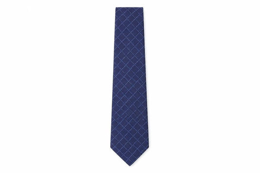 Mens Moss Blue Plaids & Checks 100% Silk  Tie
