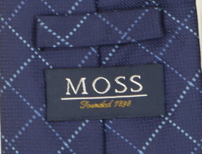 Moss Men's Blue Plaid Silk Tie