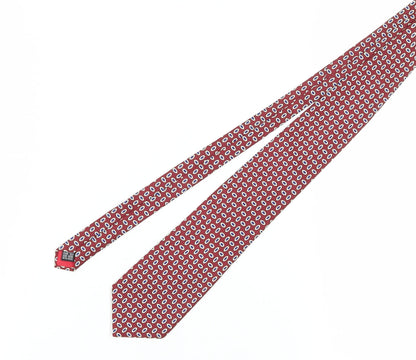 Michelsons of London Red Geometric Silk Men's Tie