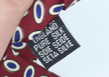 Michelsons of London Red Geometric Silk Men's Tie