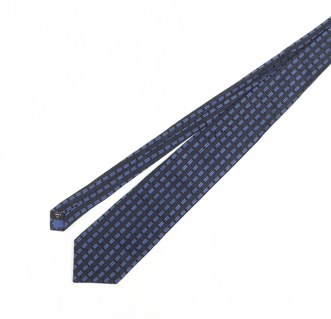 Van Heusen Men's Blue Geometric Silk Tie