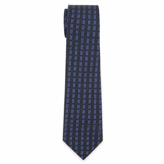 Mens Van Heusen Blue Geometric 100% Silk  Tie