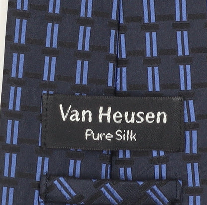 Van Heusen Men's Blue Geometric Silk Tie