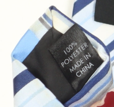 Thomas Nash Men's Blue Striped Polyester Tie