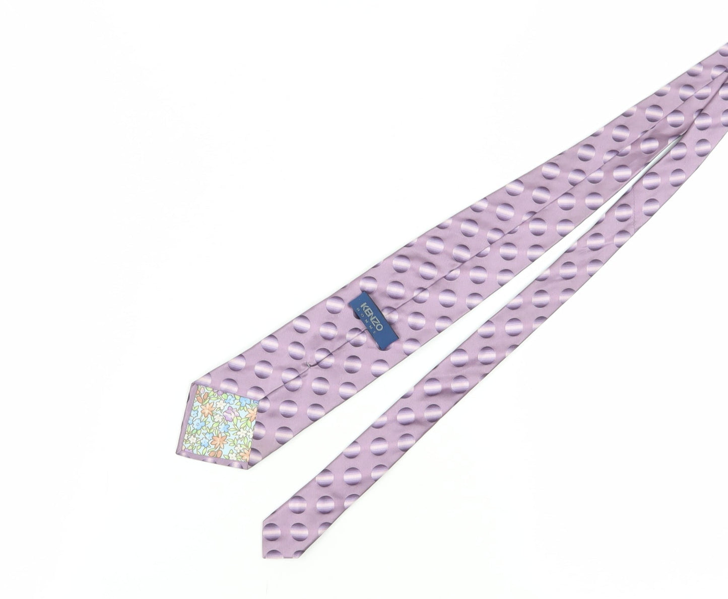 Kenzo Men's Purple Polka Dot Silk Tie