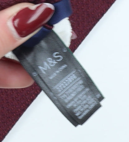 Marks and Spencer Men's Red Silk Slim Tie