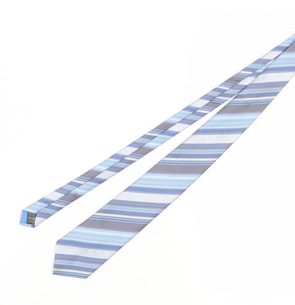Marks and Spencer Men's Blue Striped Tie, One Size