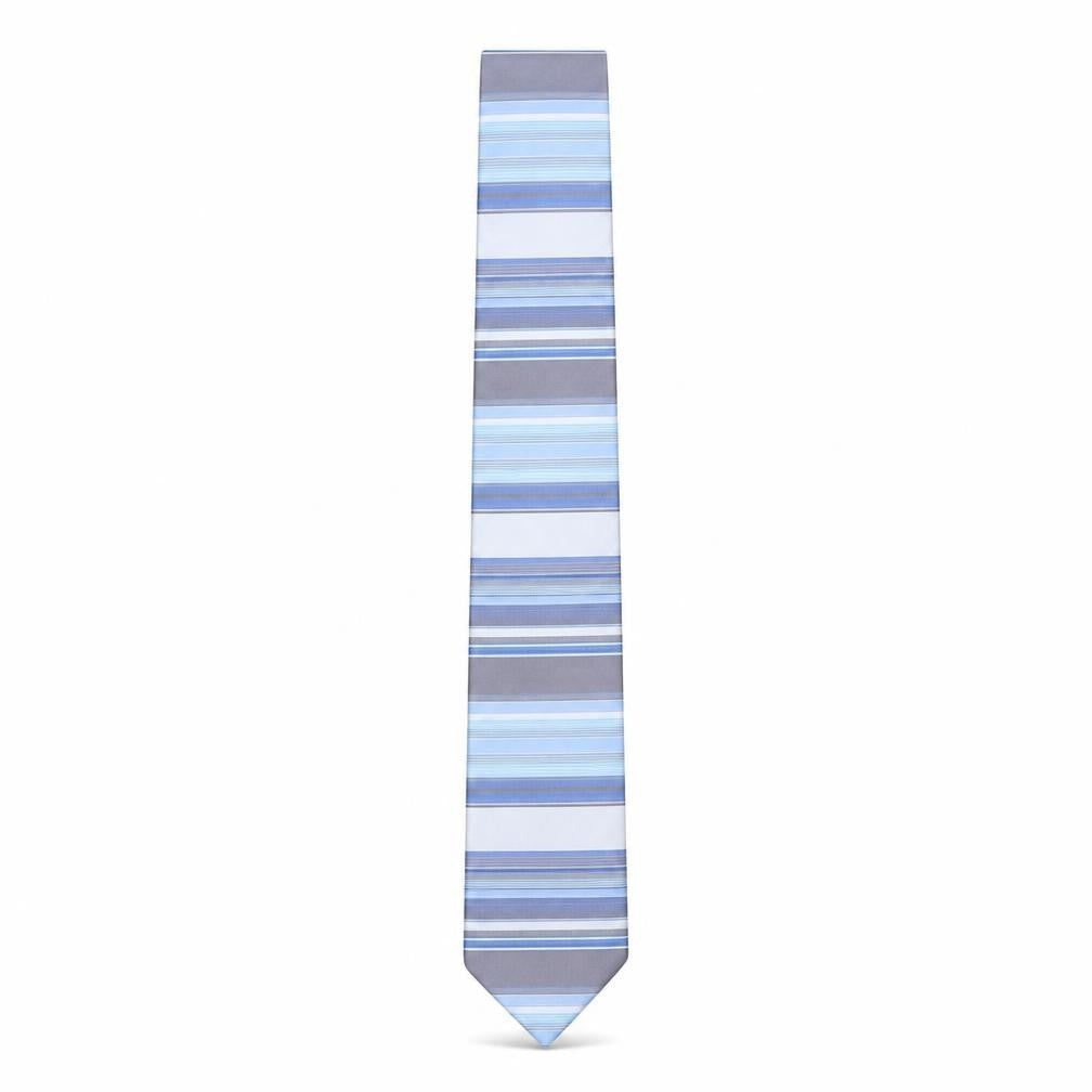 Mens Marks and Spencer Blue Striped 100% Polyester  Tie