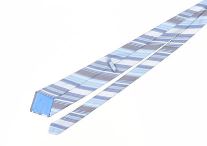 Marks and Spencer Men's Blue Striped Tie, One Size