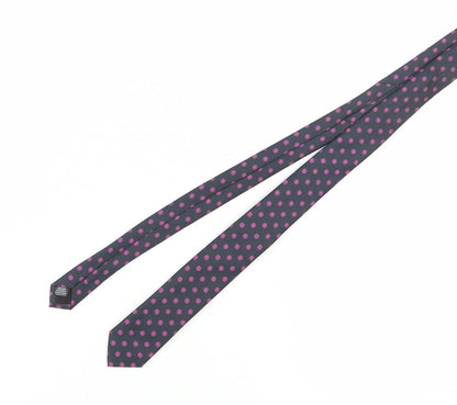 Moss London Men's Black Polka Dot Slim Tie