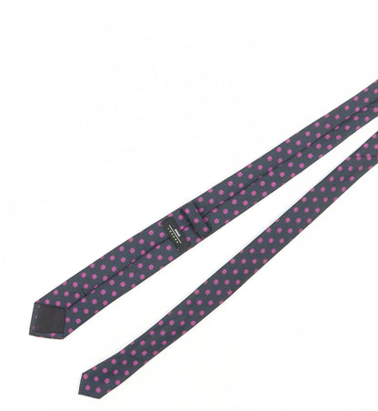 Moss London Men's Black Polka Dot Slim Tie