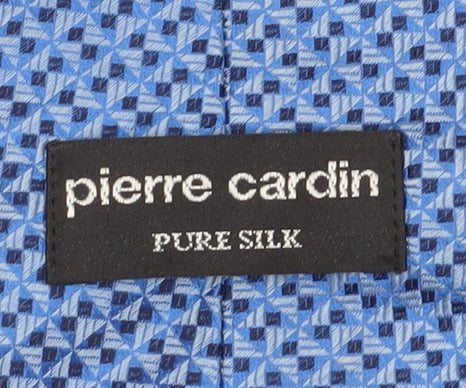 Pierre Cardin Men's Blue Geometric Silk Tie