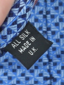 Pierre Cardin Men's Blue Geometric Silk Tie