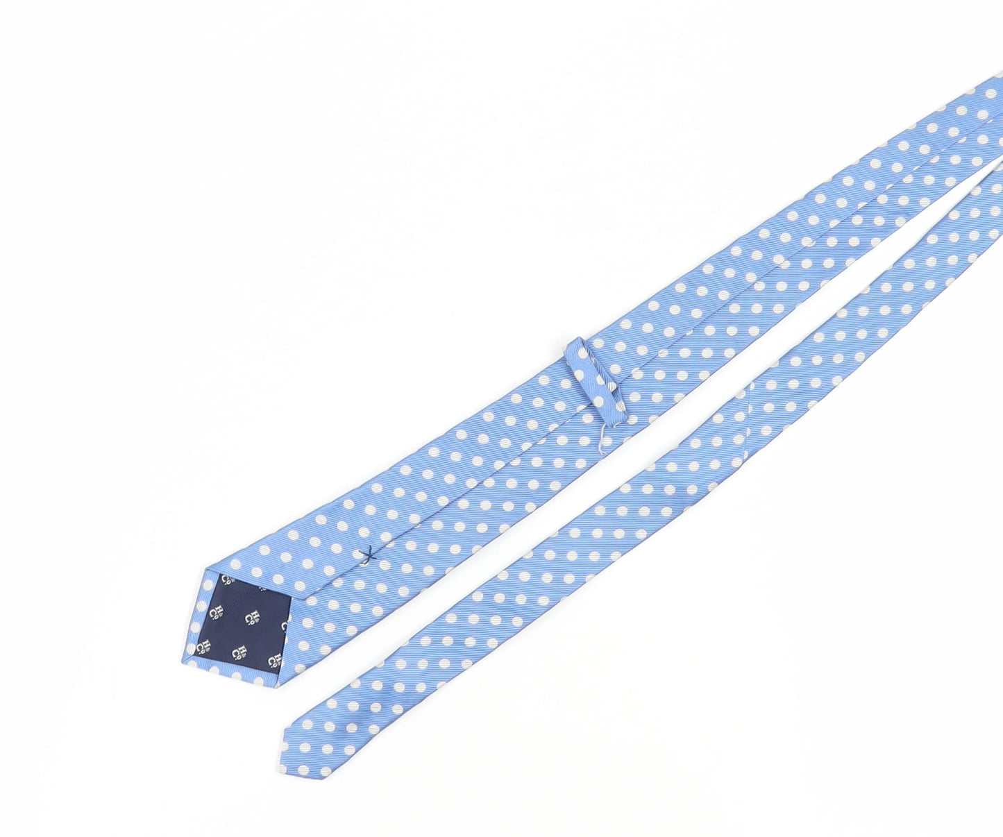 Hammond & Co Men's Blue Polka Dot Silk Tie One Size