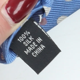 Hammond & Co Men's Blue Polka Dot Silk Tie One Size