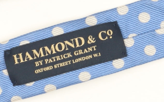 Hammond & Co Men's Blue Polka Dot Silk Tie One Size