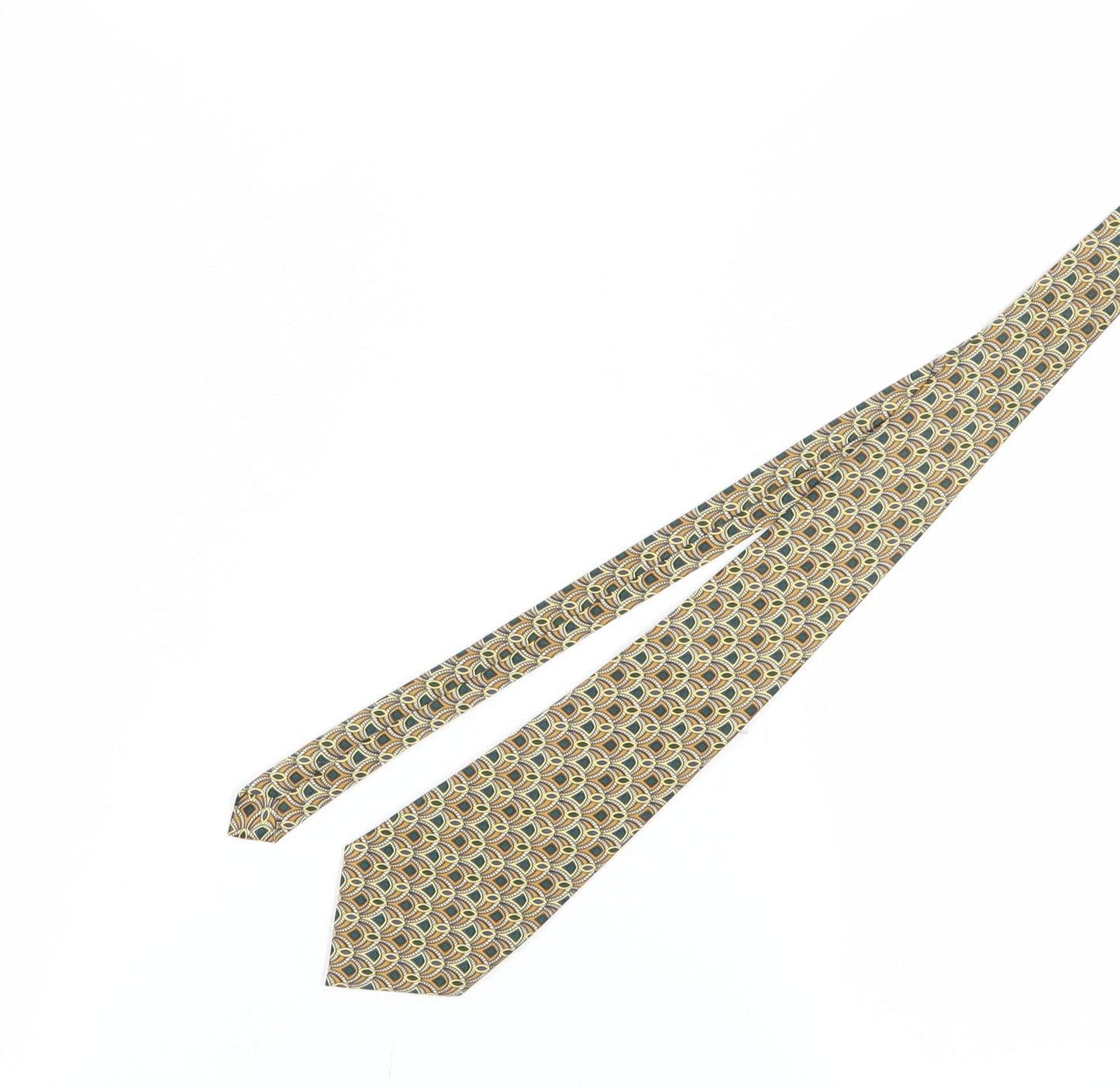 Sette & Bello Men's Multicoloured Geometric Silk Tie