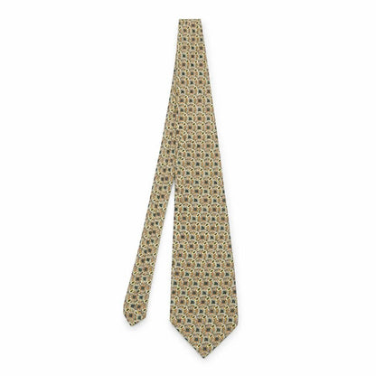 Mens Sette & Bello Multicoloured Geometric 100% Silk  Tie
