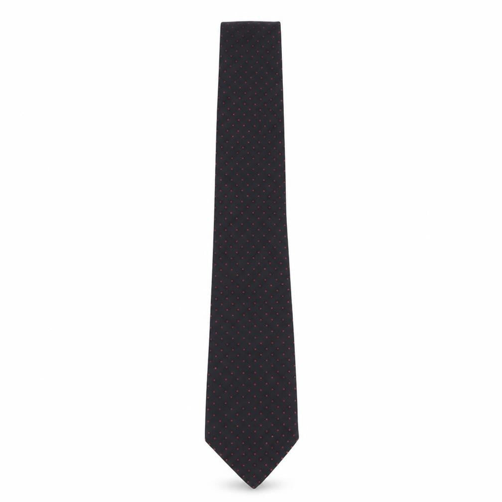 Mens Jonelle Black Polka Dot 100% Silk  Tie
