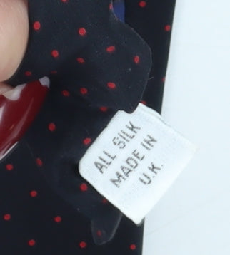 Jonelle Men's Black Silk Polka Dot Tie