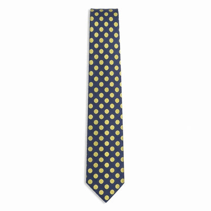 Mens KAILONG Blue Polka Dot 100 Slim Tie